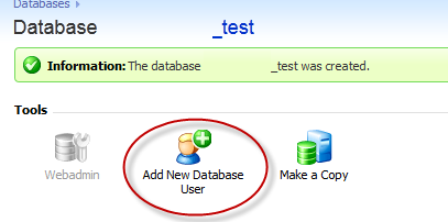 انشاء قاعدة بيانات بليسك واسم مستخدم لقاعدة البيانات